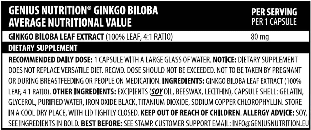 Ginkgo Biloba - 60 capsule