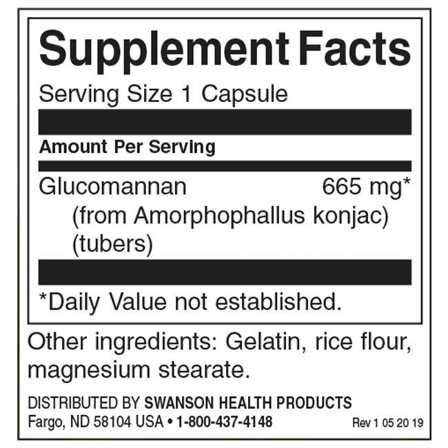 Glucomannan / Konjac Root 665 mg - 90 capsule