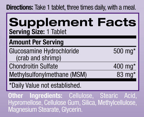 Glucozamină Condroitin MSM 90 Tablete.