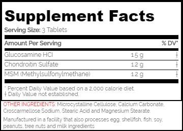 Glucozamină Condroitină cu MSM - 180 Tablete