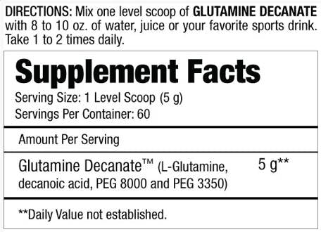 Decanat de glutamina - 300 de grame
