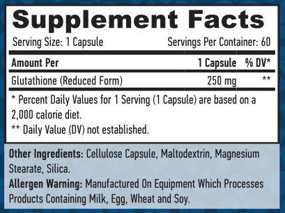 Glutation 250 mg. / 60 VCaps.