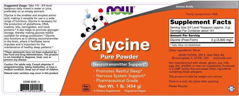 Pulbere de glicină - 454 grame