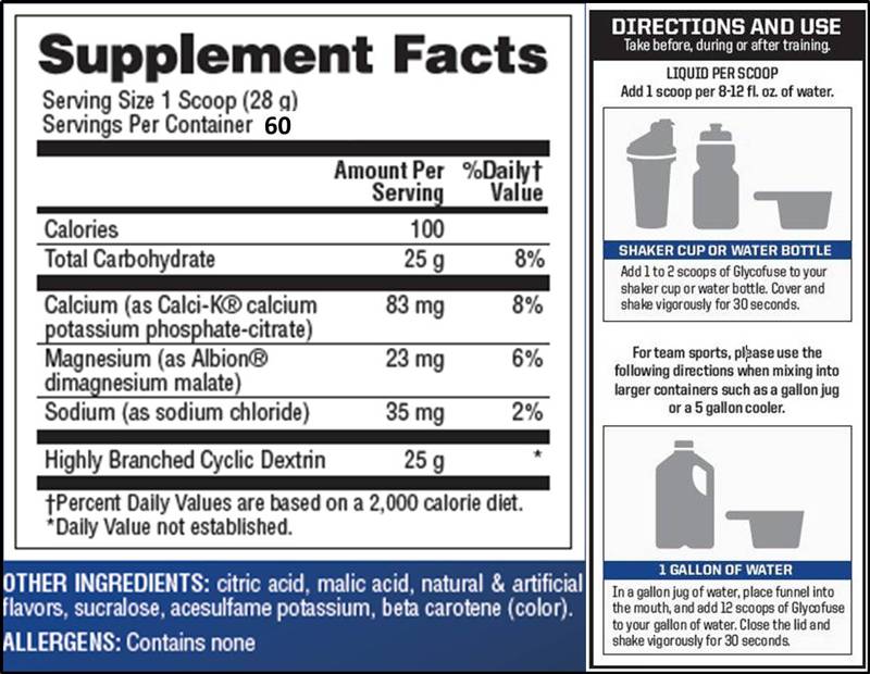 GlycoFuse / Carbohidrat de performanță și recuperare - 870 de grame