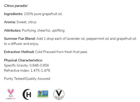 Ulei de grepfrut | 100% Pure Citrus Paradisi - 30 ml