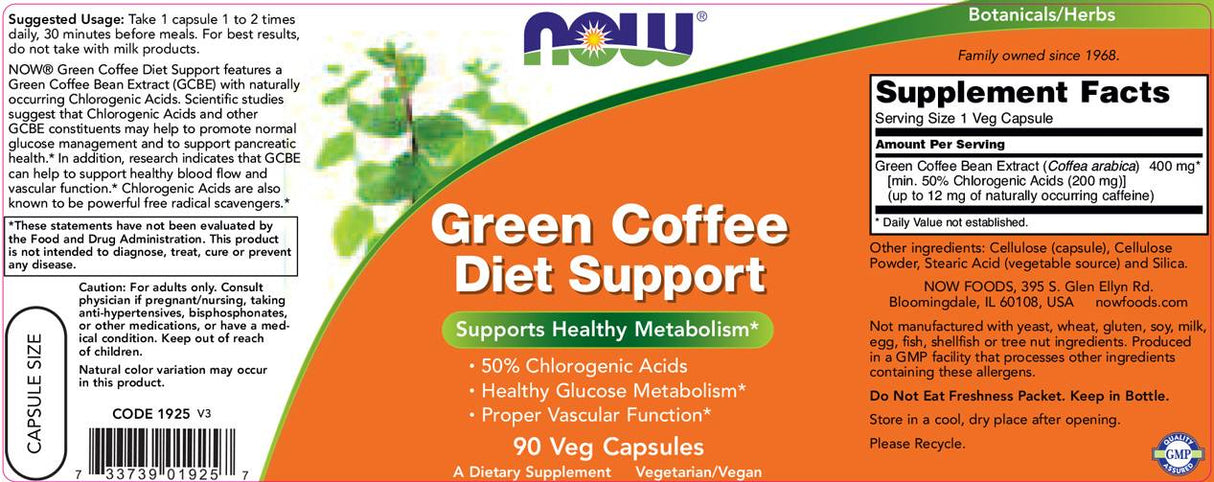 Suport pentru dieta cu cafea verde - 90 capsule