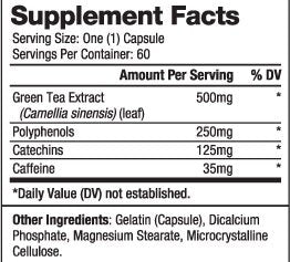 Ceai verde 500 mg / 60 capsule