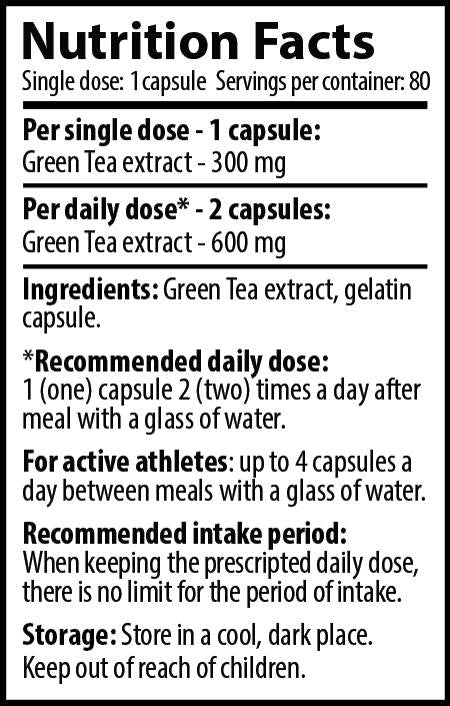 Capsule de ceai verde 80 capsule