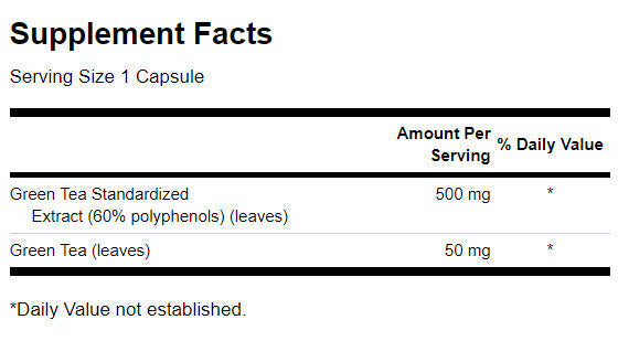 Extract de ceai verde 500 mg - 60 capsule