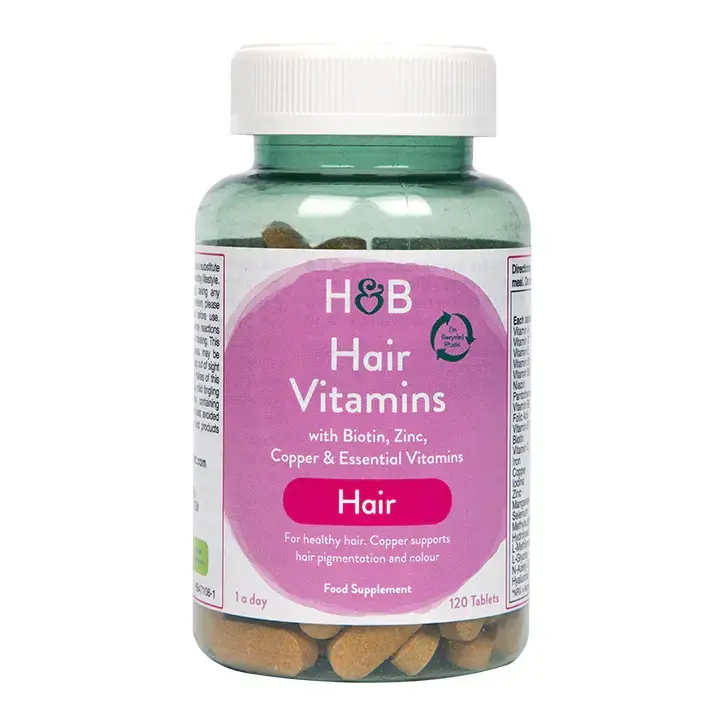 Vitamine pentru păr cu colagen (Hair Vitamins) 120 tablete HOLLAND & BARRETT