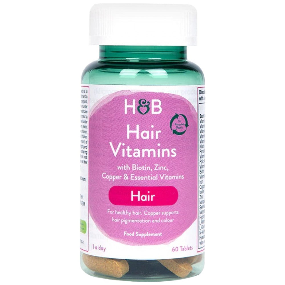 Vitamine pentru păr | Cu Biotină, Zinc și Cupru 60 Tablete