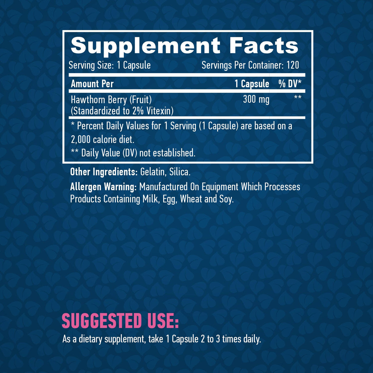 Fructe de păducel 300 mg. / 120 capsule.