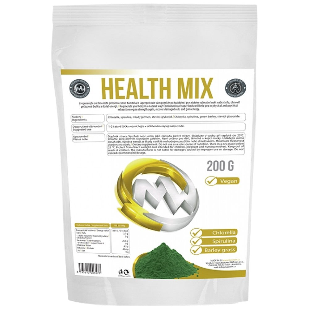Health Mix Vegan | cu Chlorella, Spirulina si Orz - 200 grame