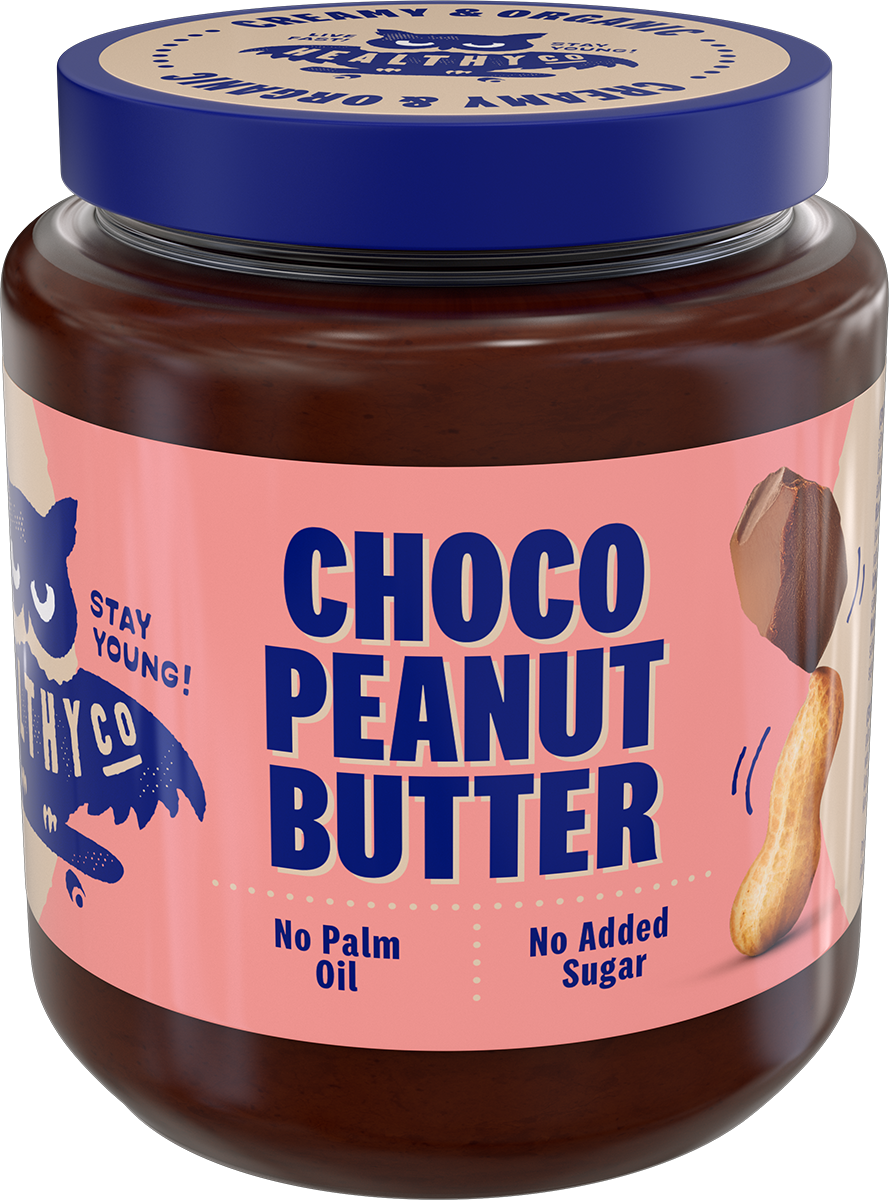 HealthyCo unt de arahide ciocolata 350g.