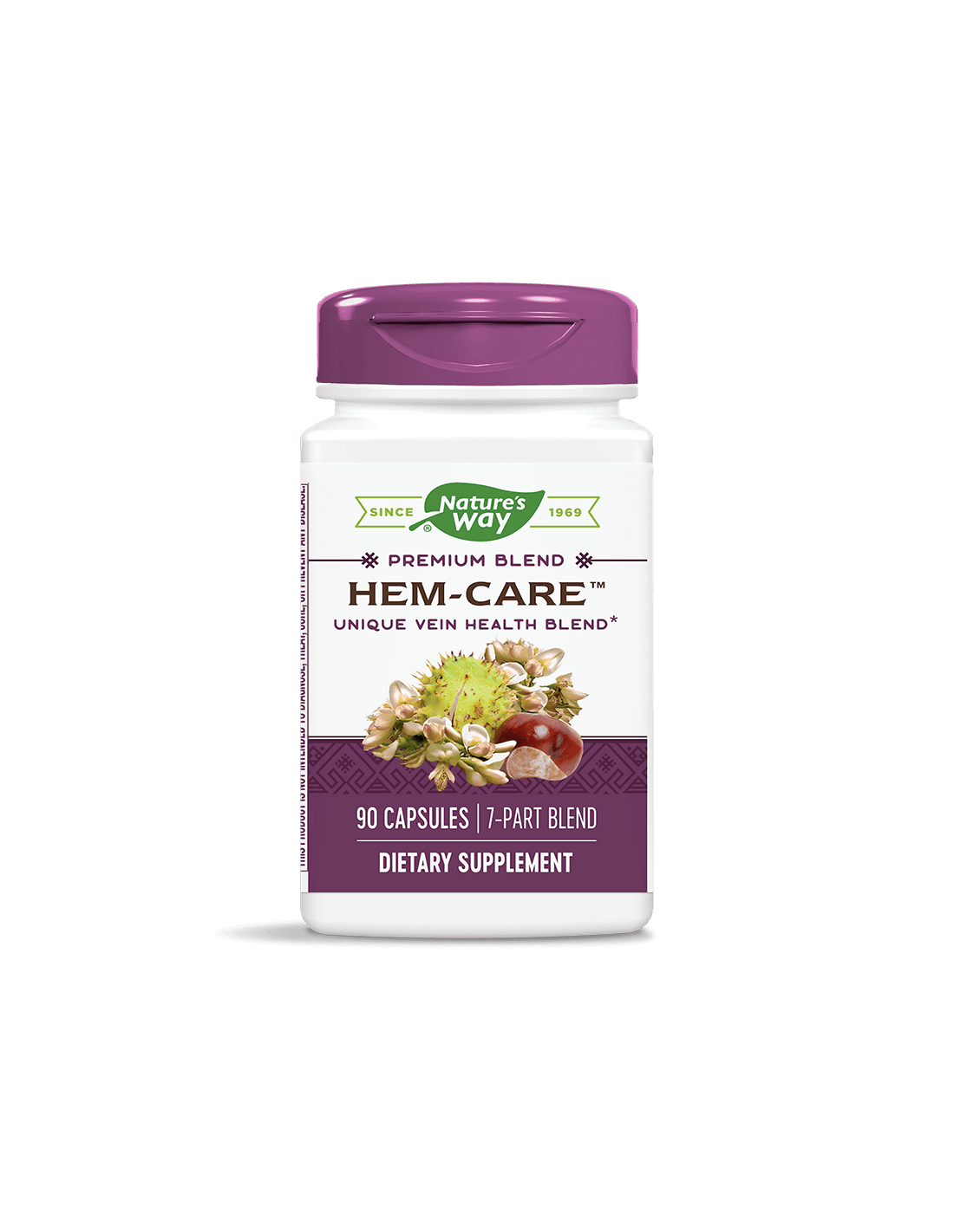 Hemoroizi și vene varicoase - Amestec de vitamine, minerale și ierburi Hem-Care, 90 capsule Nature's Way