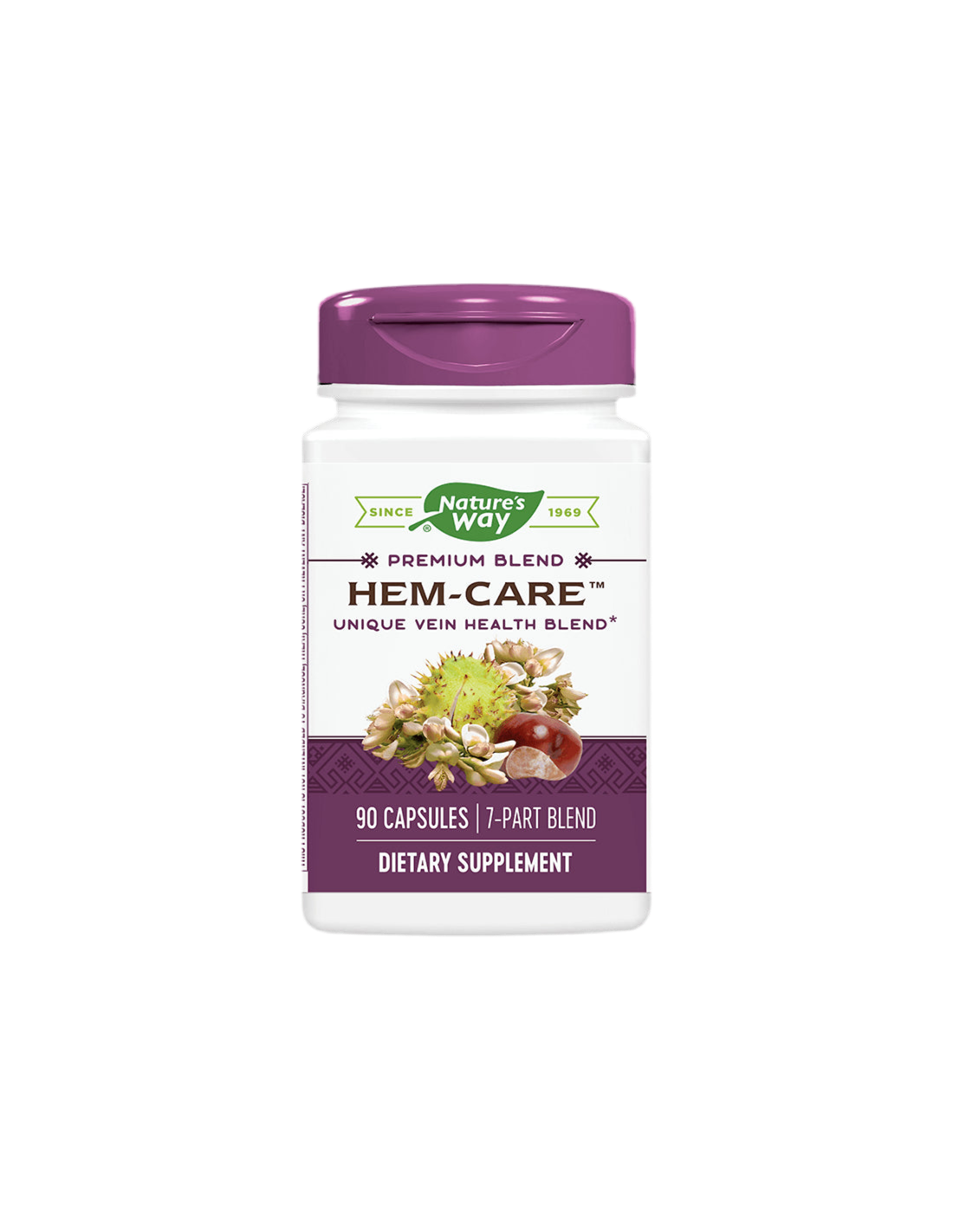 Hemoroizi și vene varicoase - Amestec de vitamine, minerale și ierburi Hem-Care, 90 capsule Nature's Way
