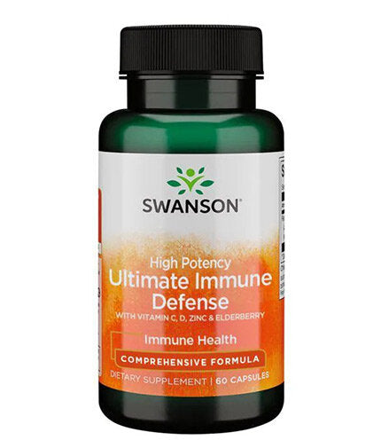 Apărare imunitară supremă de înaltă potență cu C, D, zinc și fructe de soc - 60 capsule