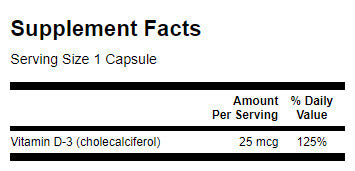 Vitamina D3 de mare potenta 1000 UI - 250 capsule