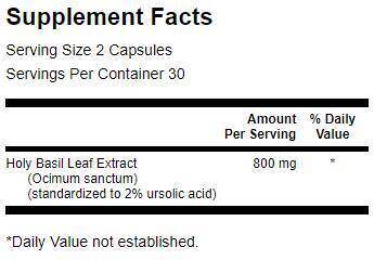 Extract de Busuioc Sfânt (Tulsi) 400 mg - 60 capsule