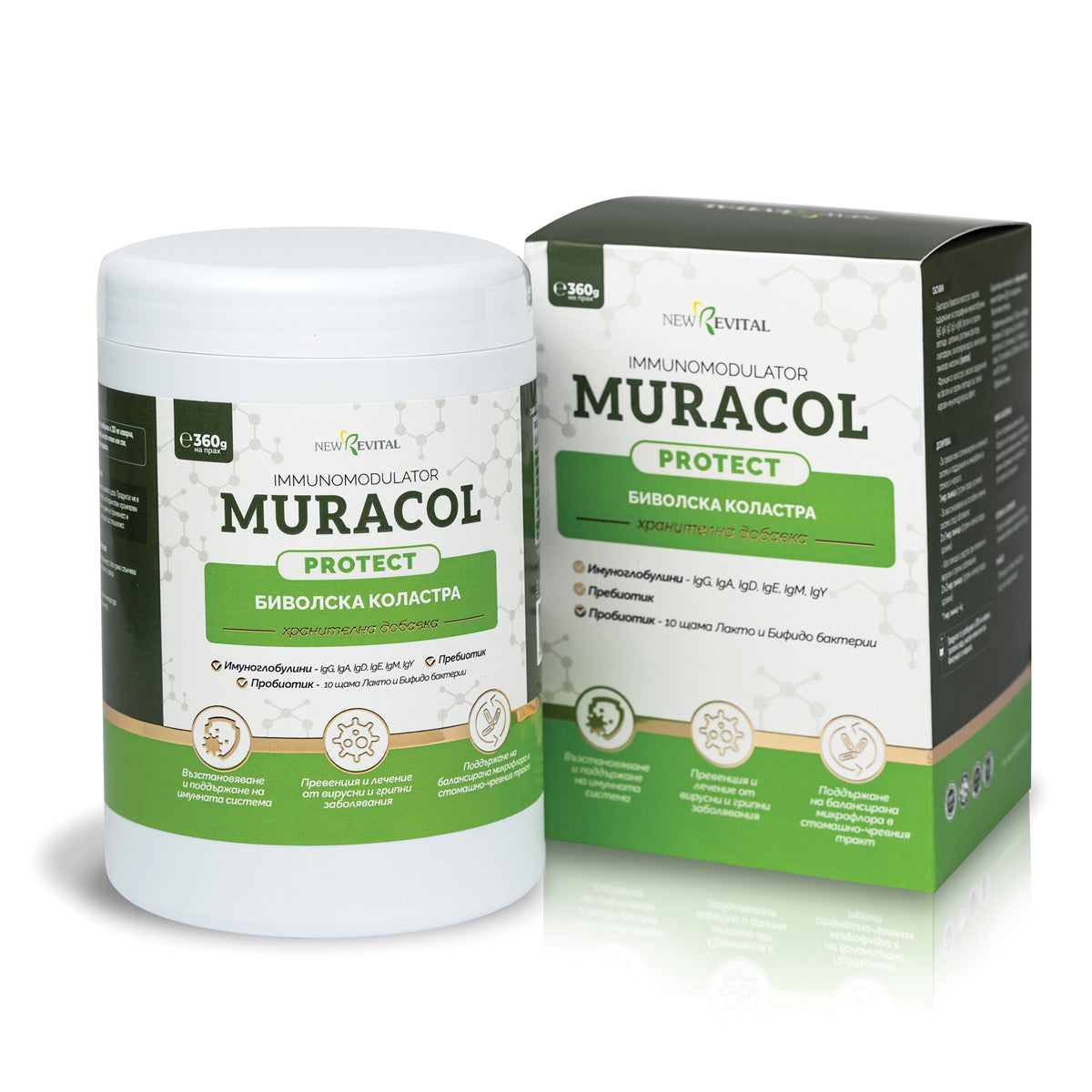Colostru de bivoliță 100% lipozomal 360 g Muracol Protect | HALAL