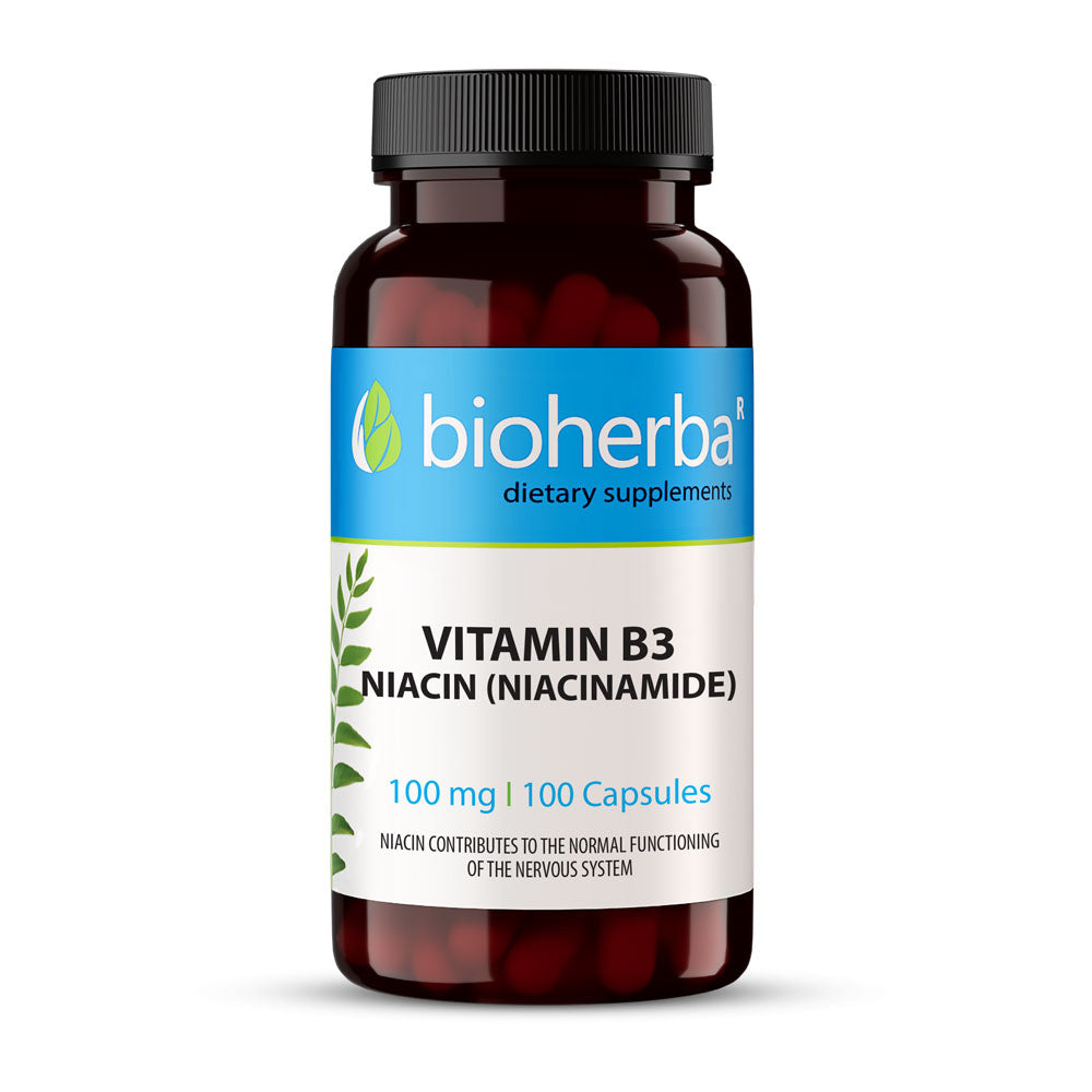 Vitamina B3 | Niacină 100 mg - 100 capsule