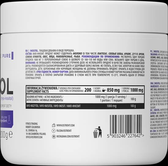 Pudră de inozitol / mio-inozitol 200 grame