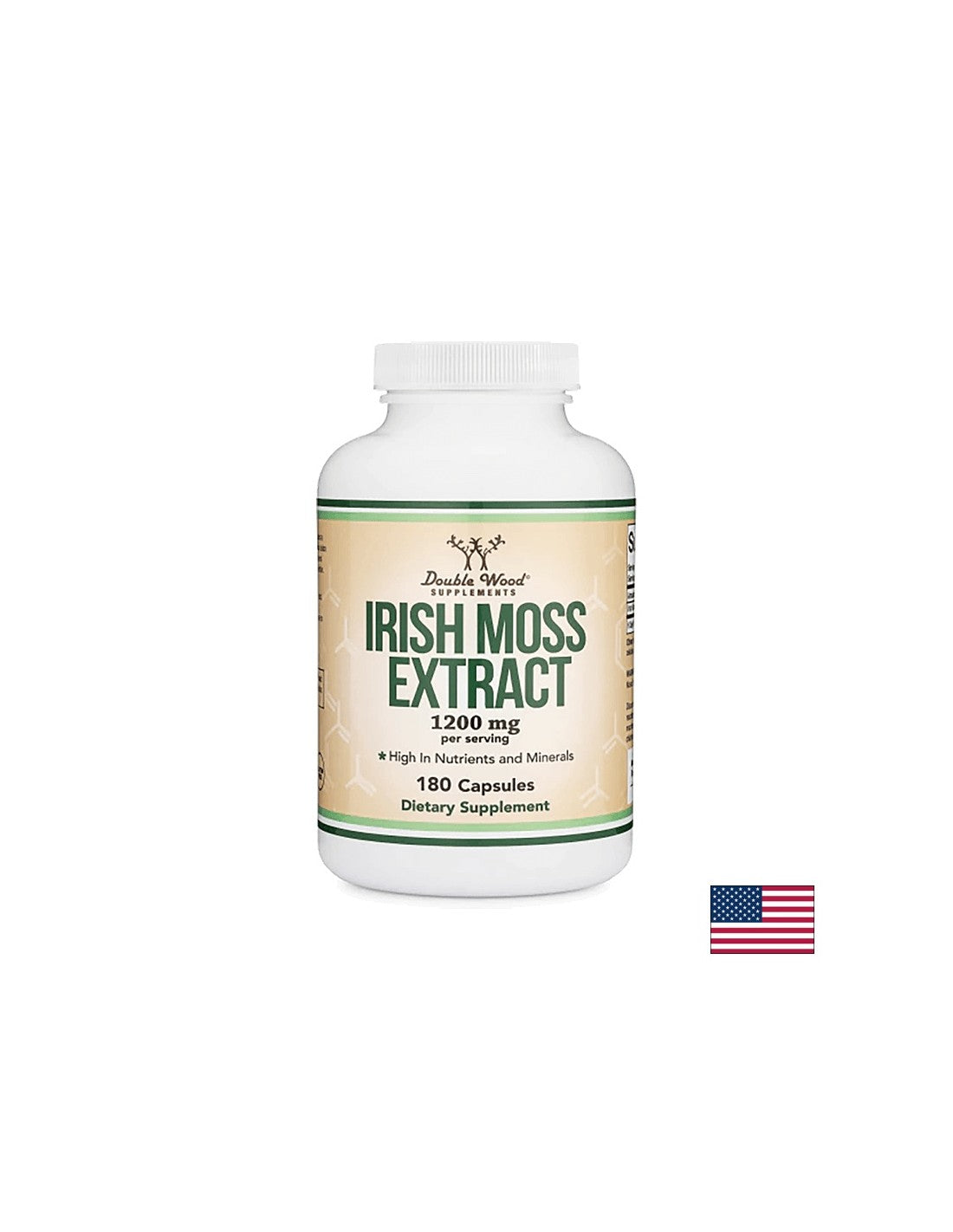 Irish sea moss - Alge roșii (Irish moss), 180 capsule Double Wood
