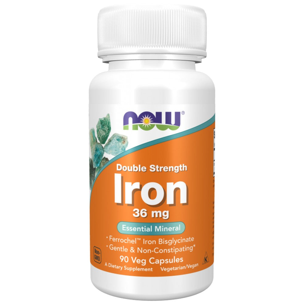 Fier 36 mg / Dubla putere / Ferrochel Iron Bisglicinat - 90 capsule
