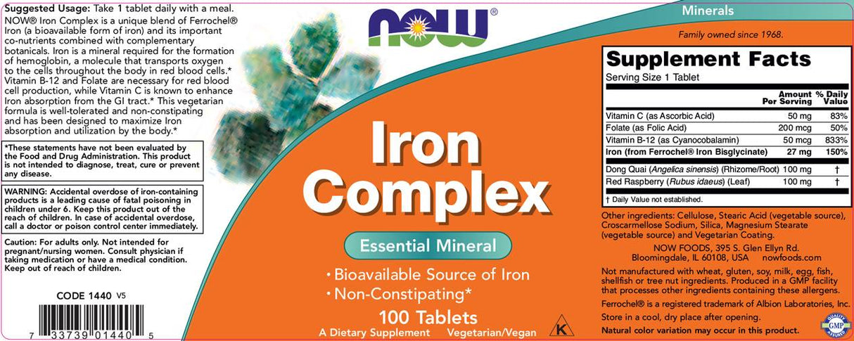 Complex de fier - 100 de tablete