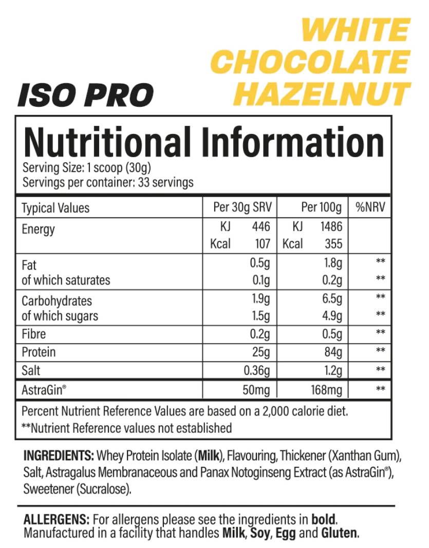 ISO Pro | Izolat de proteine din zer 100% - 1000 grame