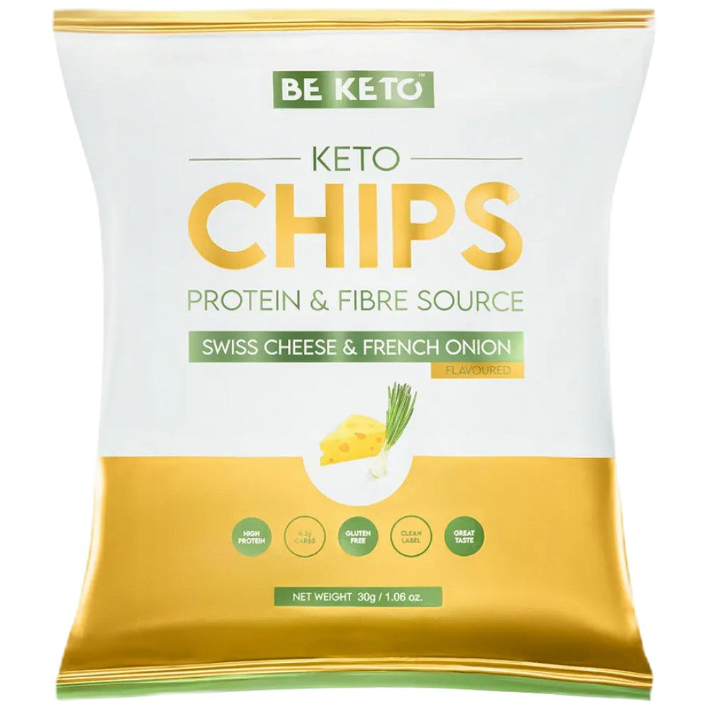 Chips-uri Keto | Brânză elvețiană și ceapă franceză - 30 de grame