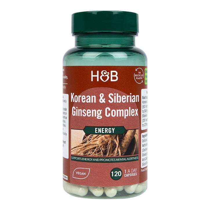 Complex de ginseng coreean și siberian - 120 capsule