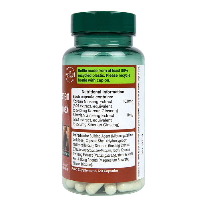 Complex de ginseng coreean și siberian - 120 capsule