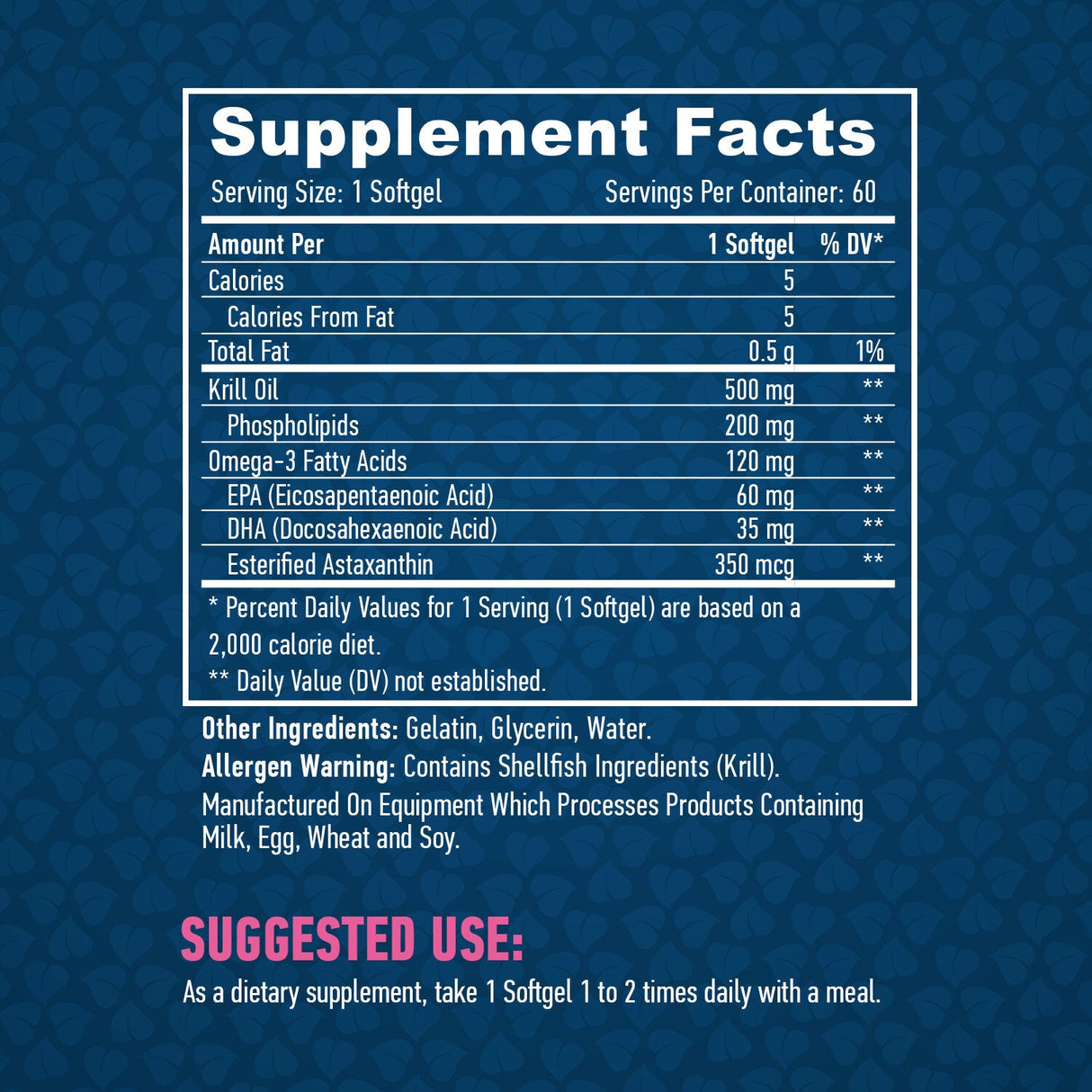 Ulei de krill 500 mg / 60 capsule moi.