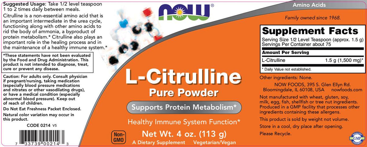 L-citrulină pudră - 113 grame