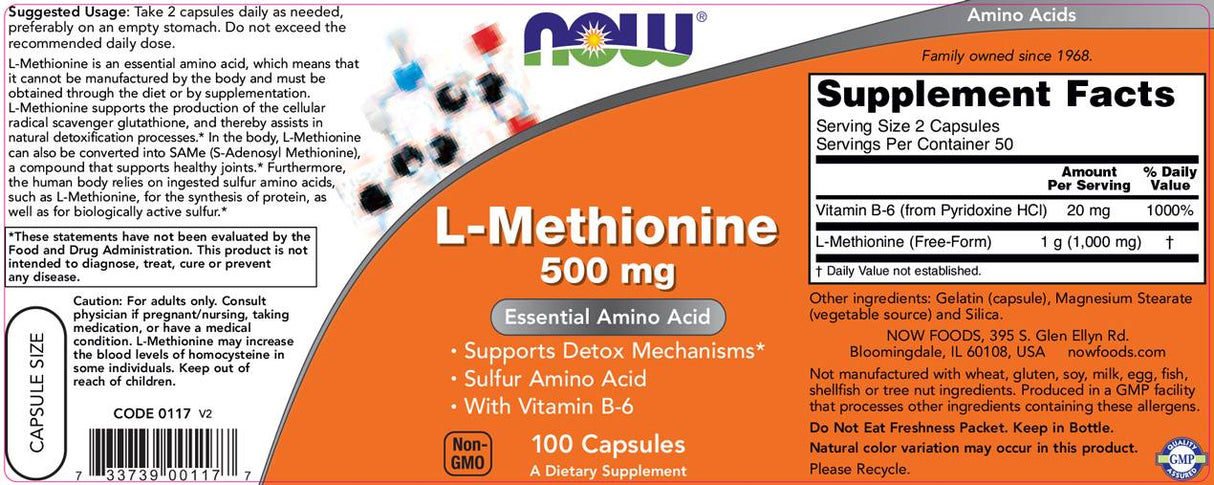 L-Metionină - 100 capsule