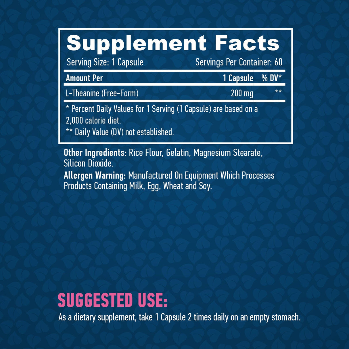 L-teanina 200 mg / 60 capsule