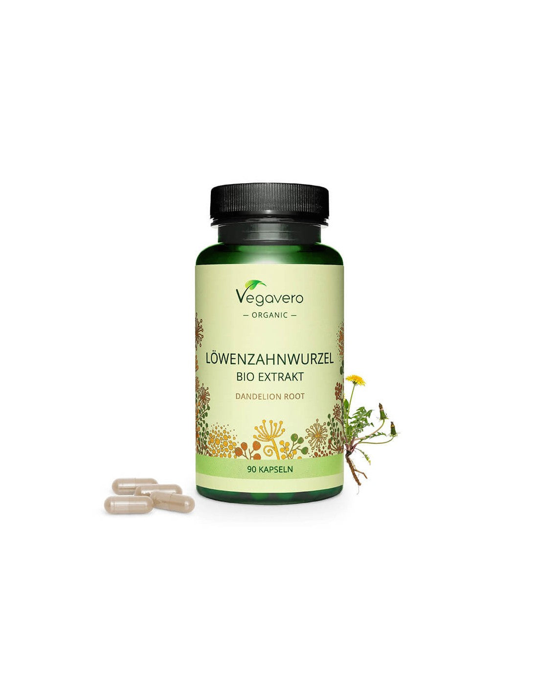 Löwezahnnwurzel Bio Extrakt - Extract bio de păpădie, 90 capsule Vegavero