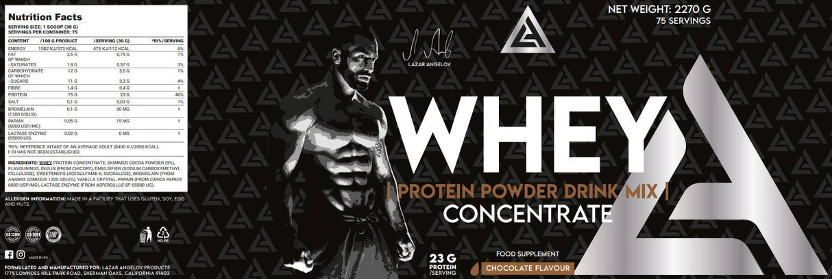 LA Whey Protein Powder Drink Mix | Concentrat - 1000 de grame