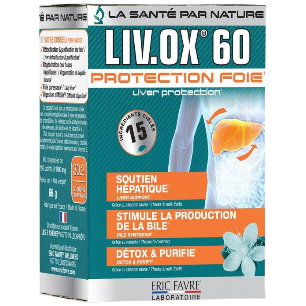 LIV.OX® 60 | Formula de detoxifiere și protecție a ficatului 60 de tablete