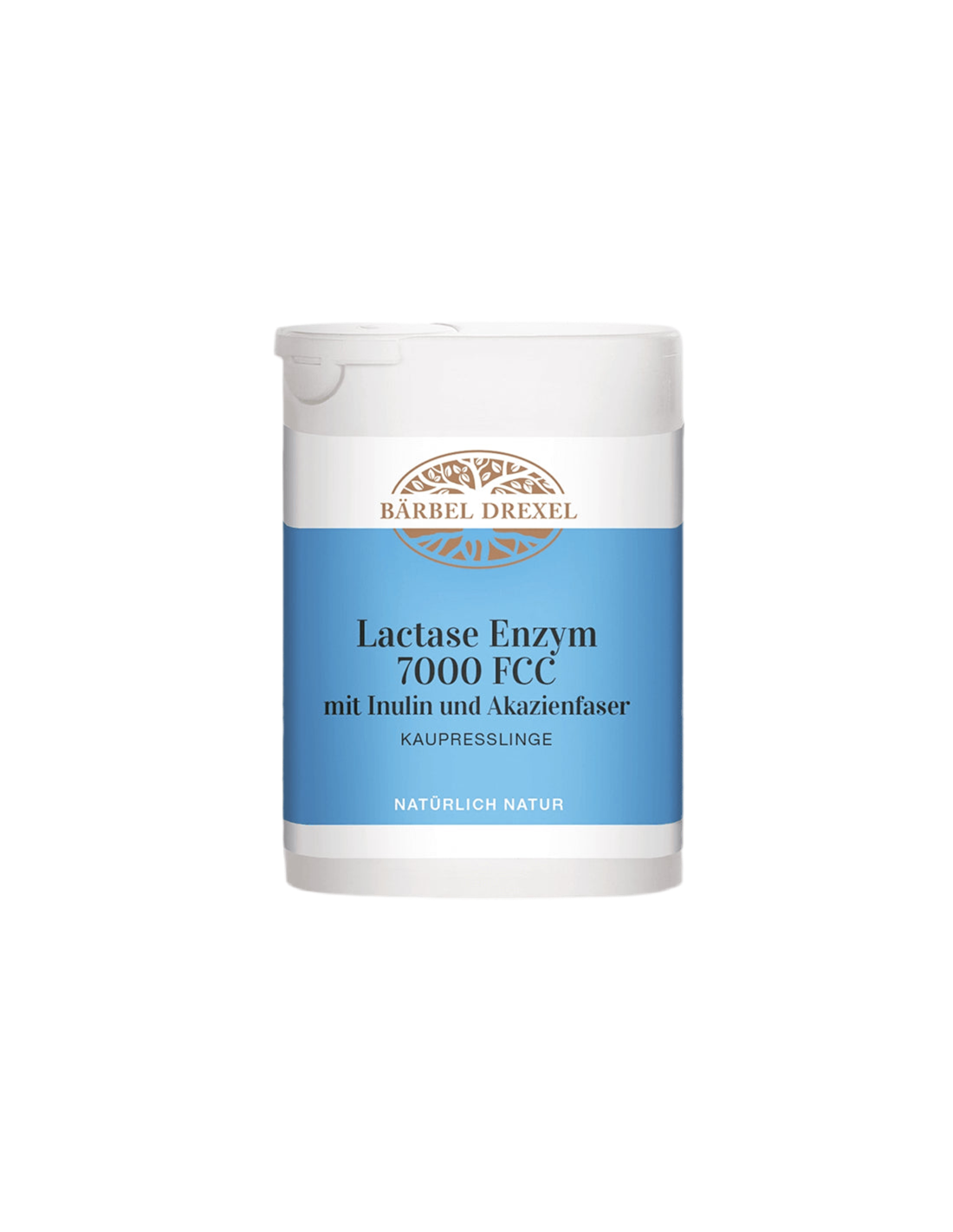 Lactase Enzym 7000 FCC mit Inulin und Akazienfaser/ Lactase Enzyme, 75 comprimate masticabile Bärbel Drexel