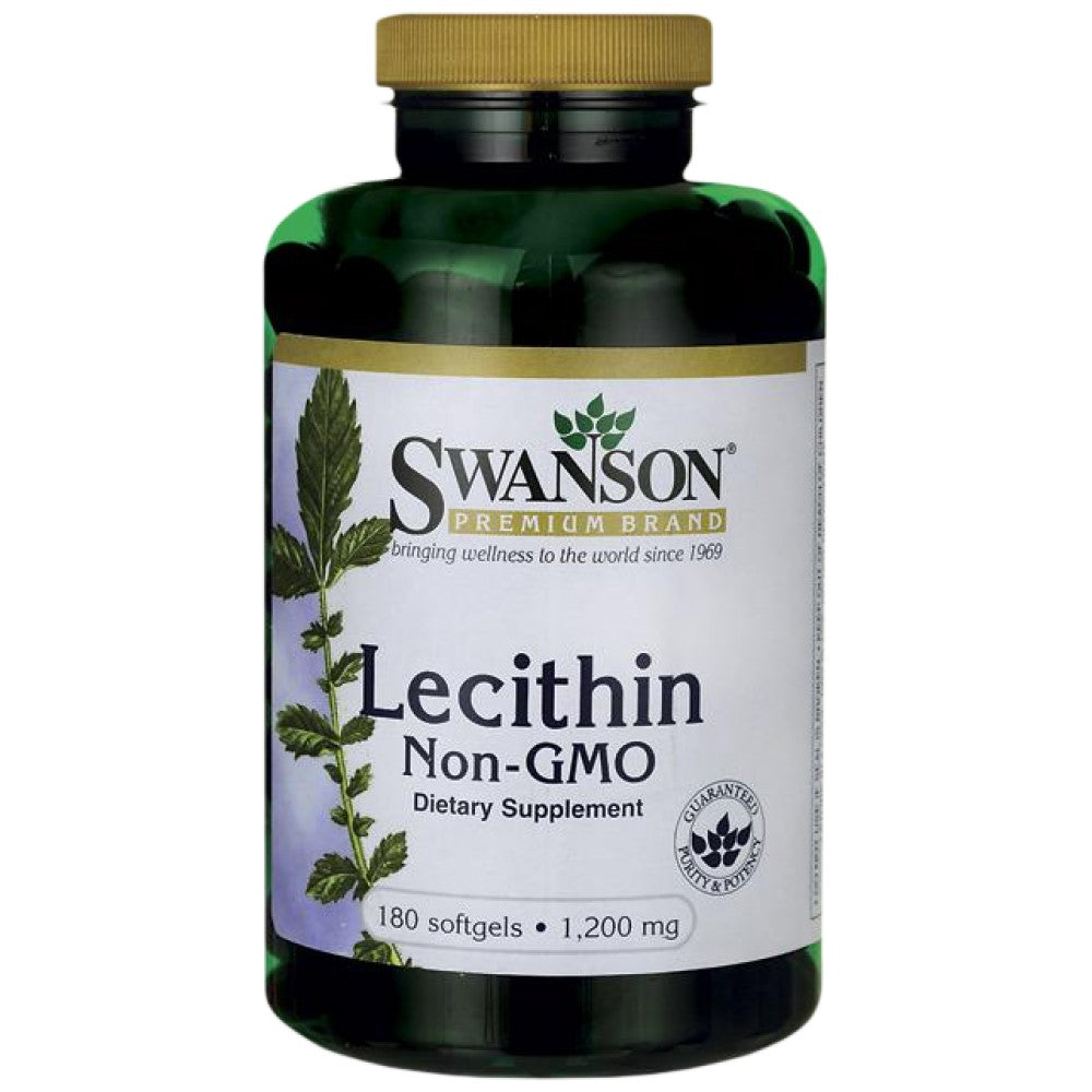 Lecitină Non-GMO 1200 mg 180 capsule de gel