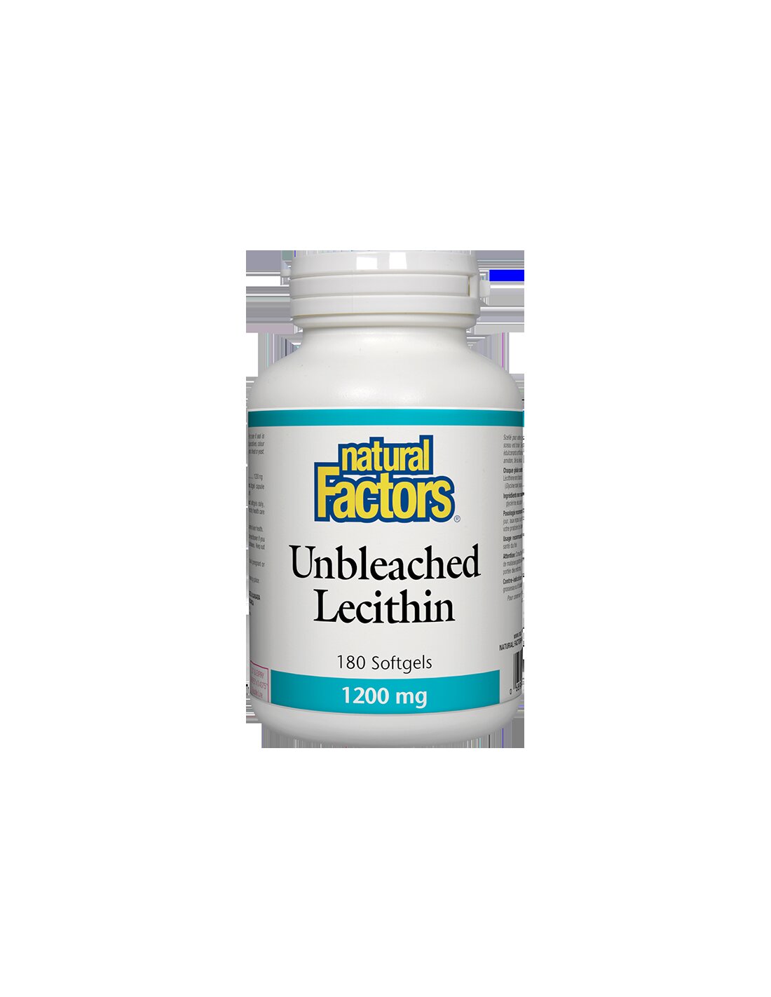 Lecitină nealbită 1200 mg x 180 capsule moale Natural Factors