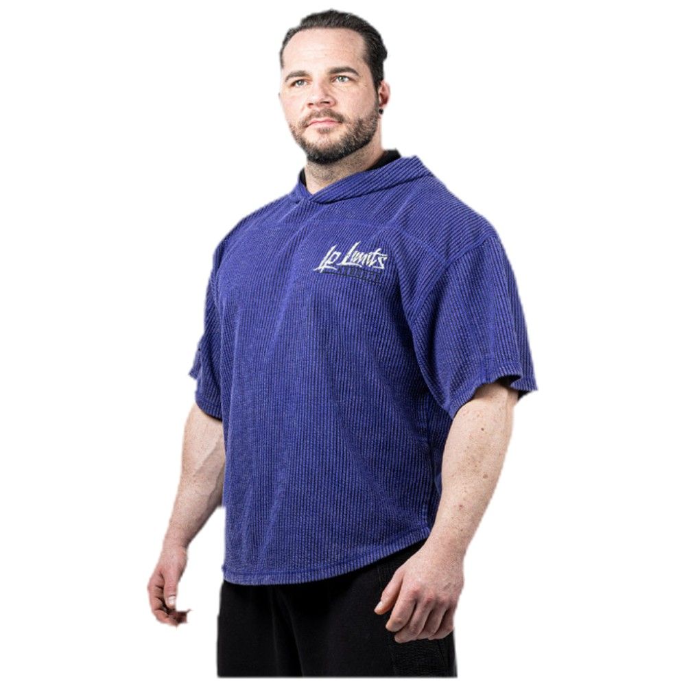 Legal Power Stone Wash Rag Top Hoodie ''Boston'' / Top cu glugă / Albastru regal