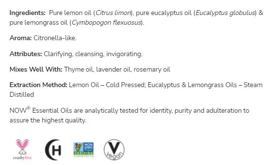 Amestec de ulei de lămâie și eucalipt - 30 ml
