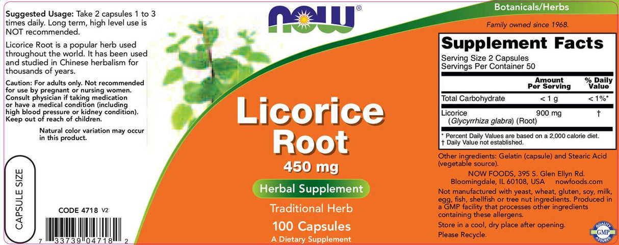 Rădăcină de lemn dulce 450 mg - 100 capsule