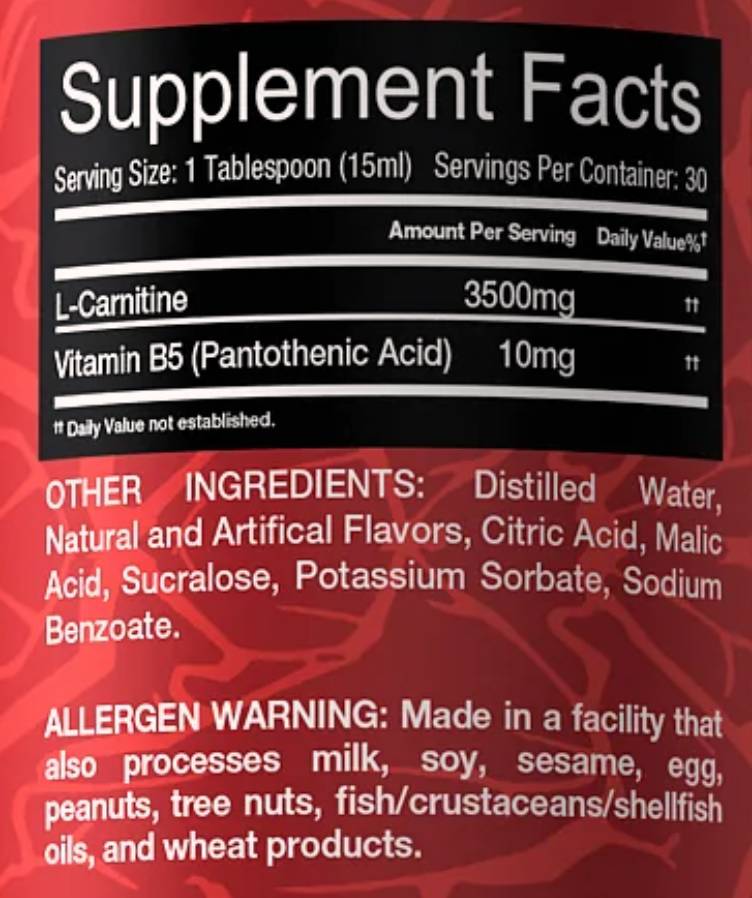L-Carnitină lichidă 3500 mg 450 ml
