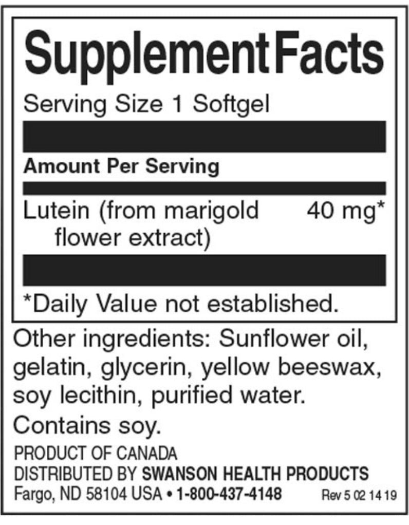 Luteină 40 mg - 60 capsule moi