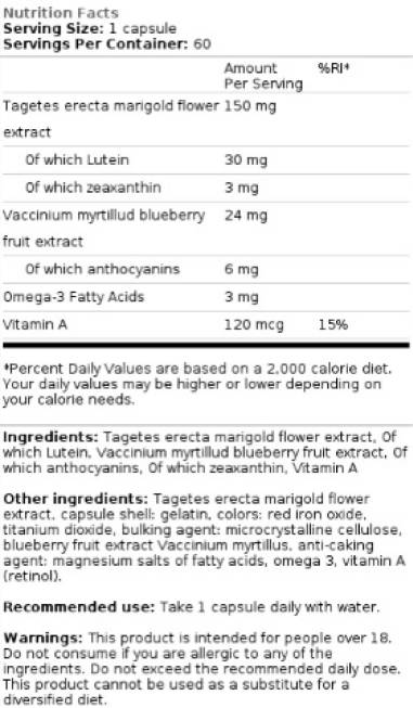 LuteinAll | Formula pentru ochi - 60 capsule