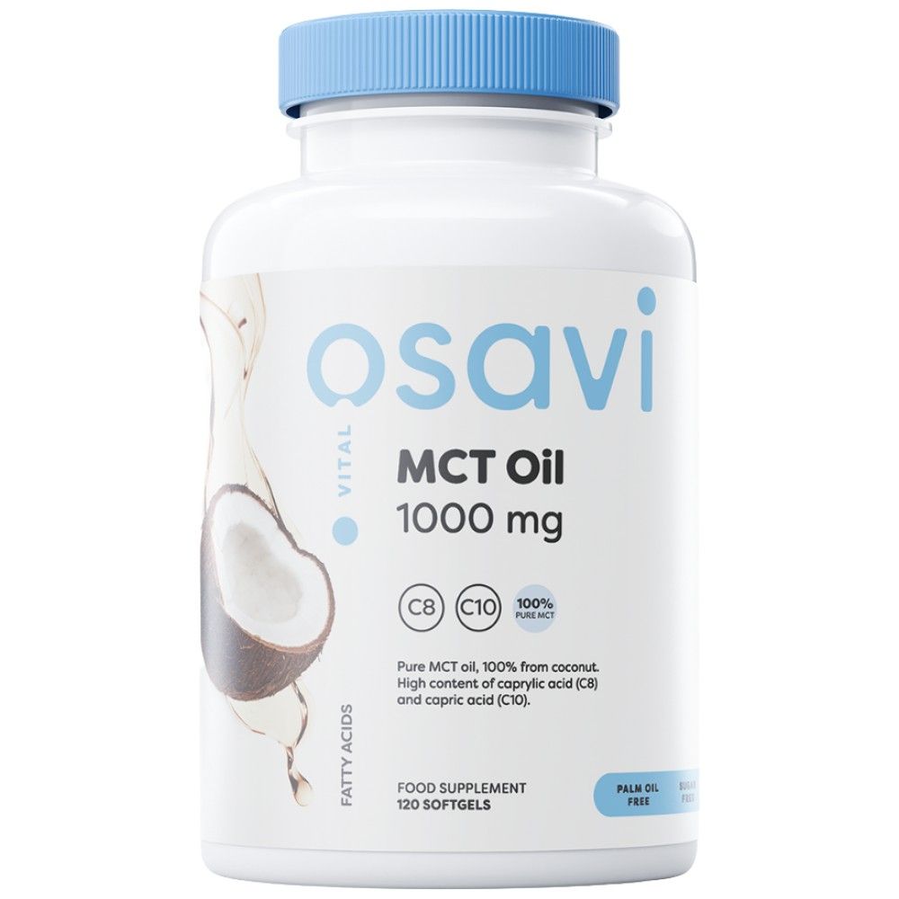 Ulei MCT 1000 mg | C8 + C10 - 180 capsule moi